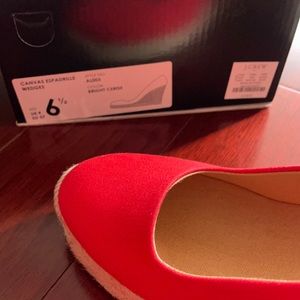 Jcrew canvas espadrille wedges-bright cerise